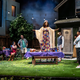 (l-r) James Vincent Meredith (Avery), Tony Santiago (Nunley), Michele Vazquez (Vivien), Pat Whalen (Ricky), J. Nicole Brooks (Mallory), Robert Cornelius (Robinson), Tommy Rivera-Vega (Ezekiel), Sydney Charles (Zora) and Aurora Adachi-Winter (Tori) in Lottery Day at the Goodman Theatre.